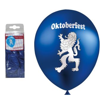 Oktoberfest ballon blauw, 12 st